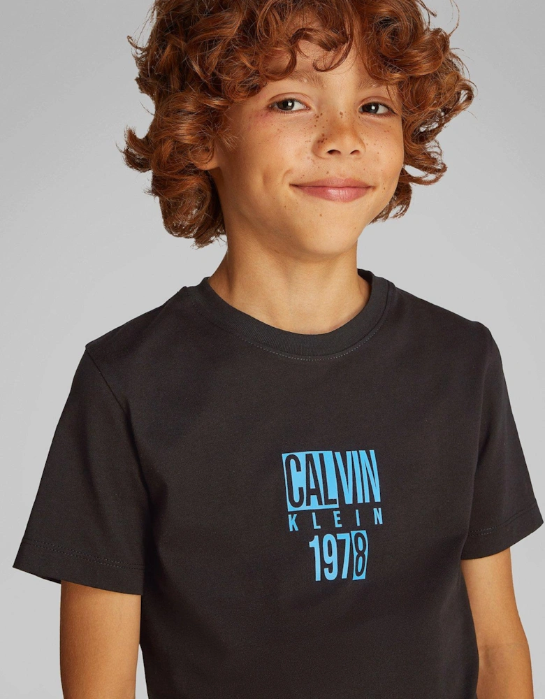 Boys Good Level Regular Short Sleeve T-Shirt - Black