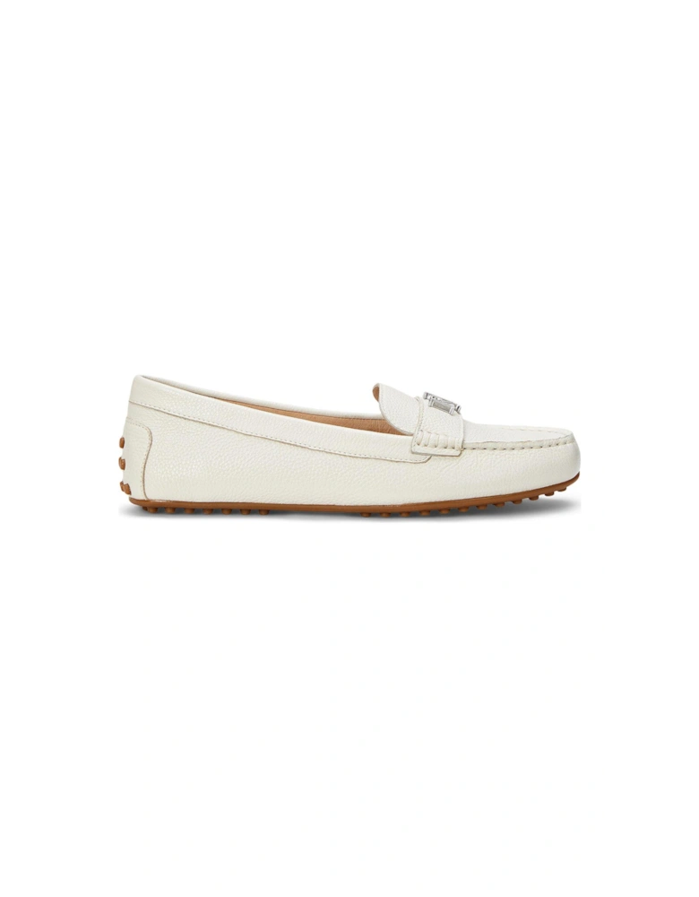 Barnsbury Leather Flat Shoe - White