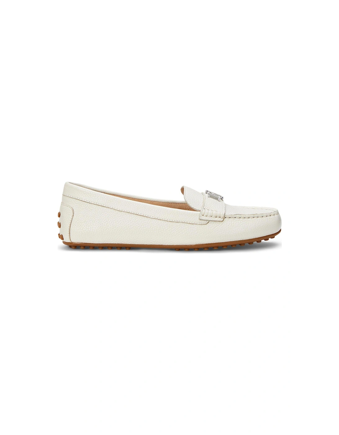 Barnsbury Leather Flat Shoe - White