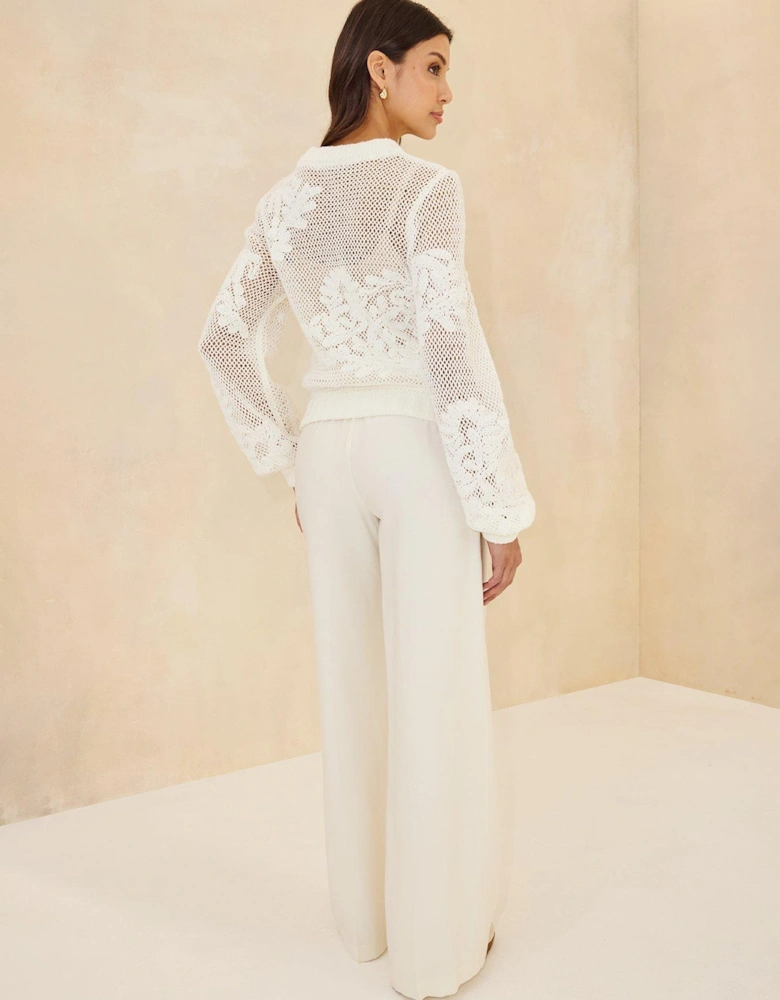 Wide Leg Trouser Co-Ord - Cream
