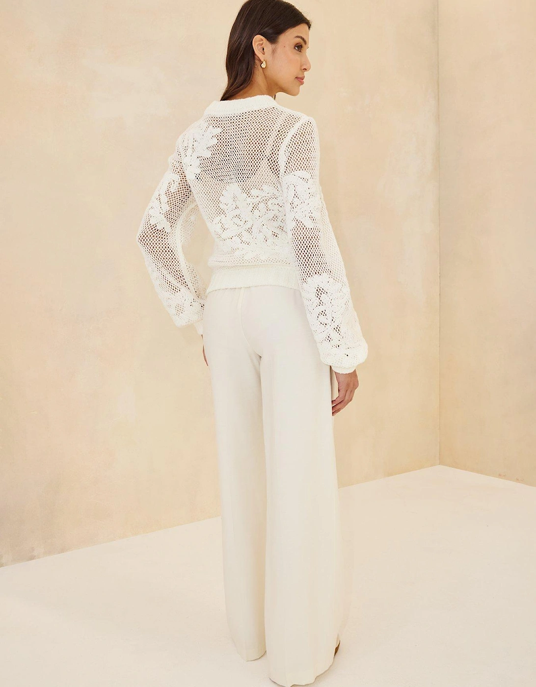 Wide Leg Trouser Co-Ord - Cream