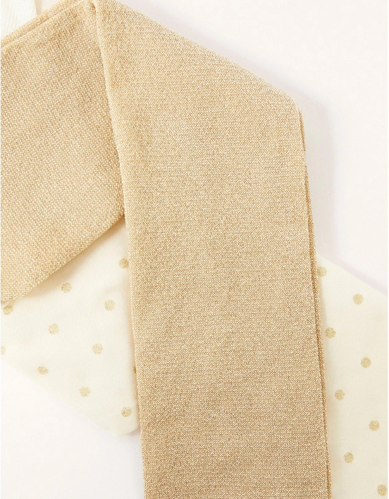 Baby Girls 2 Pack Sparkle Glitter Tights - Gold