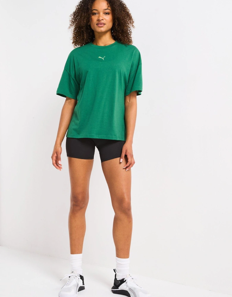 Womens Training Evolve Oversized Tee - Green