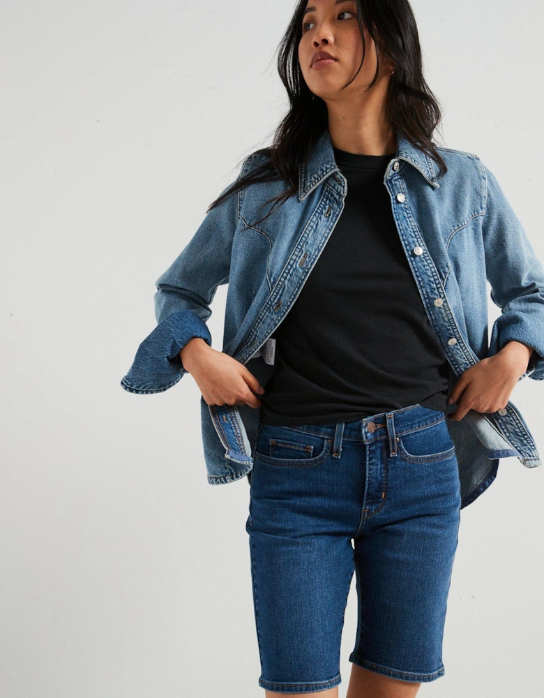 Shaping Bermuda Shorts - Clever Girl Short - Blue
