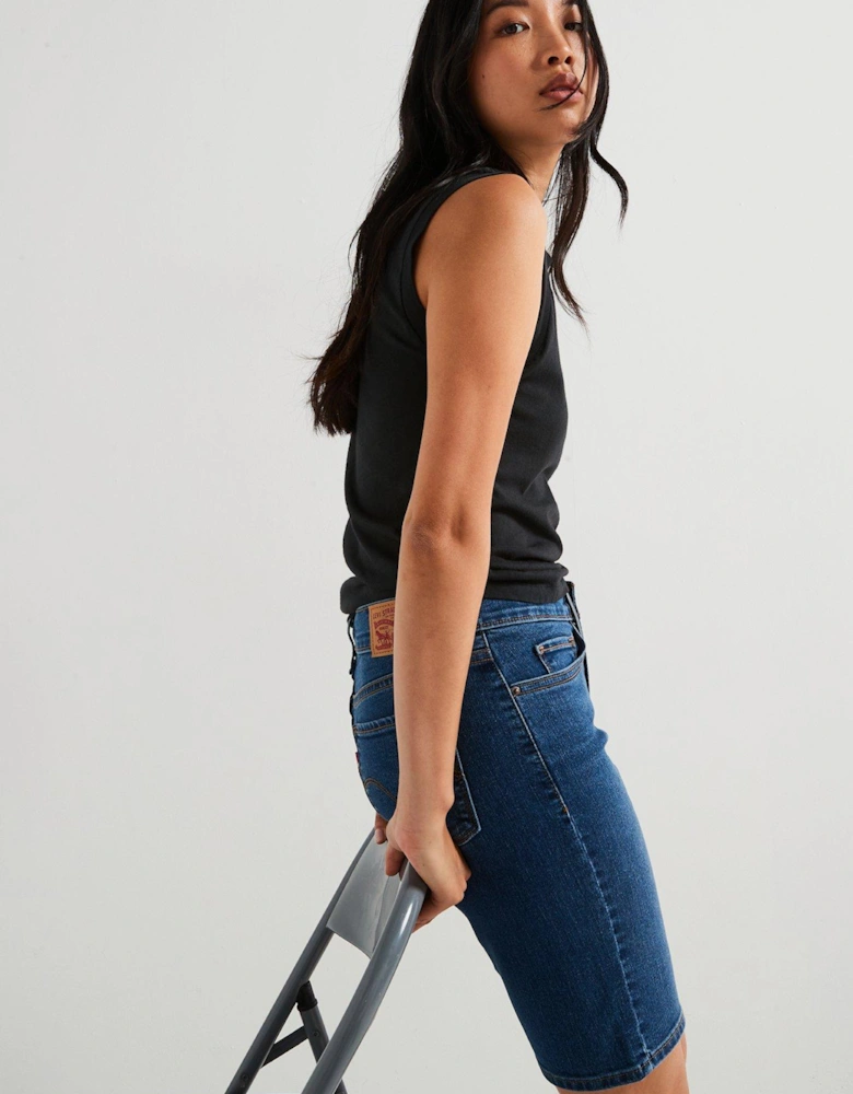Shaping Bermuda Shorts - Clever Girl Short - Blue