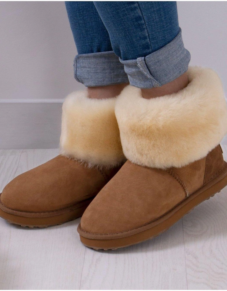 Ladies Cornwall Sheepskin Boot - Chestnut