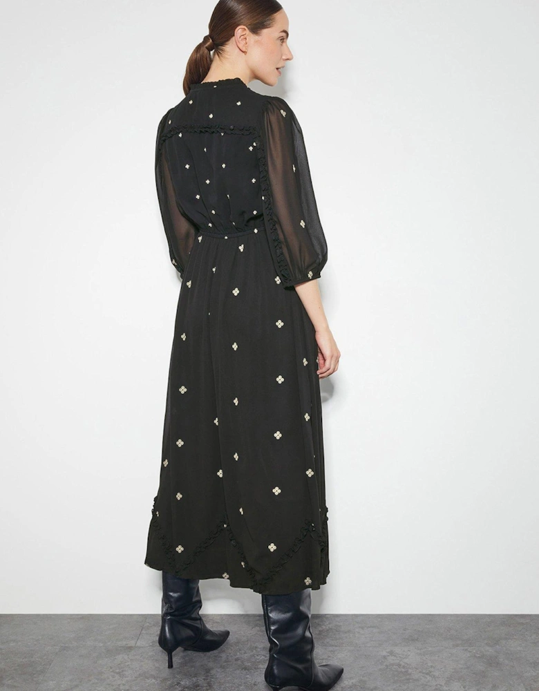 Delilah Embellished Dress - Black