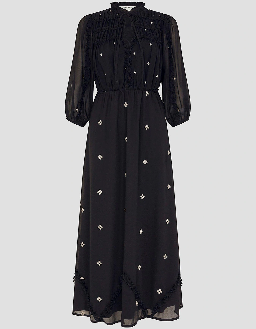 Delilah Embellished Dress - Black