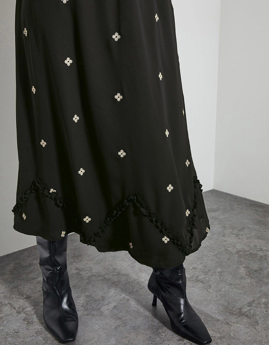Delilah Embellished Dress - Black