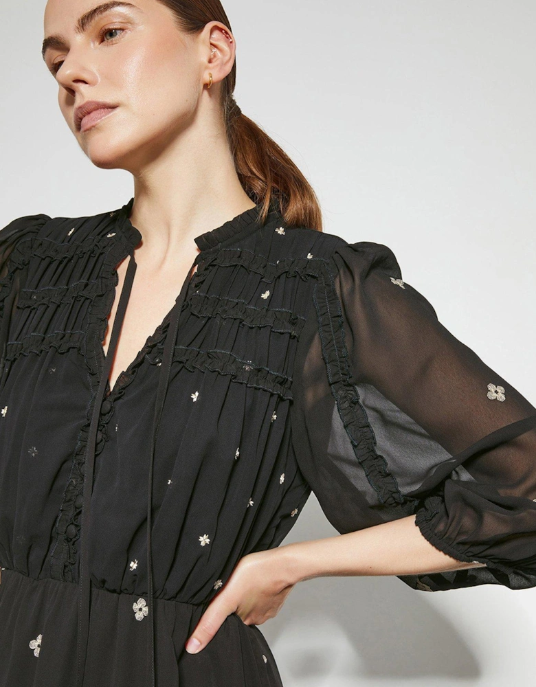Delilah Embellished Dress - Black