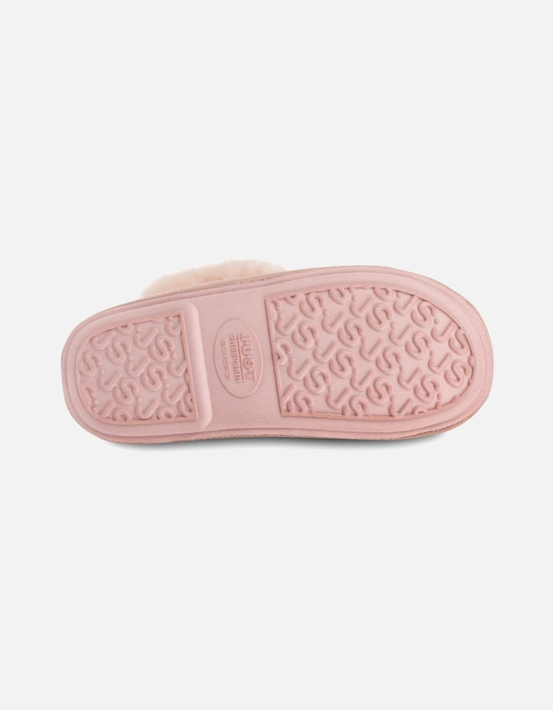 Duchess Soft Cuff Sheepskin Mule Slipper - Rose