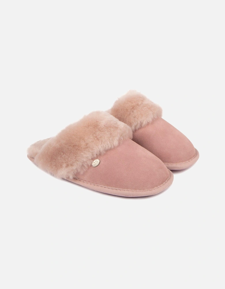 Duchess Soft Cuff Sheepskin Mule Slipper - Rose