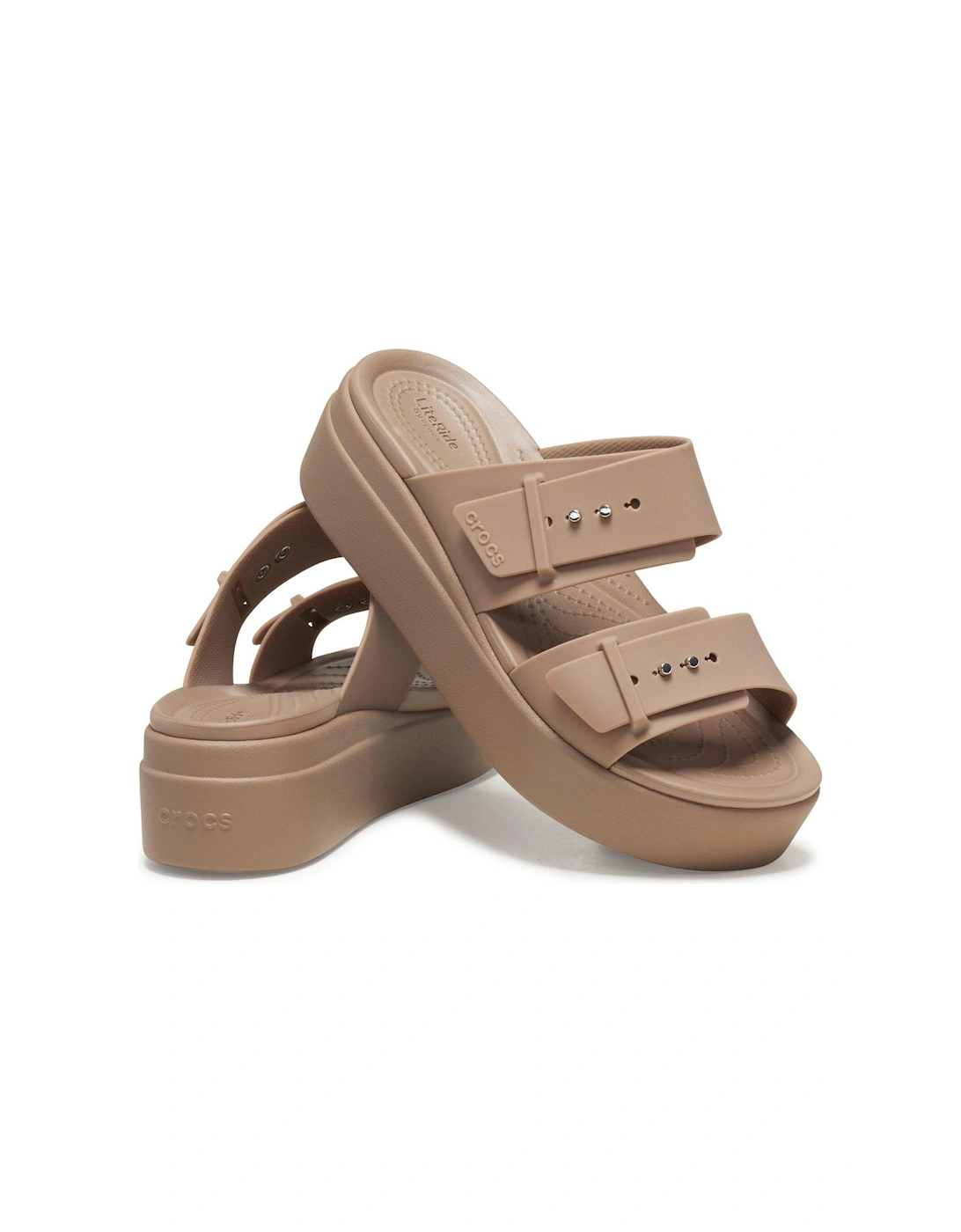 Brooklyn Buckle Flatform Sandal - Brown