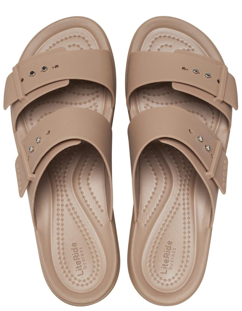 Brooklyn Buckle Flatform Sandal - Brown