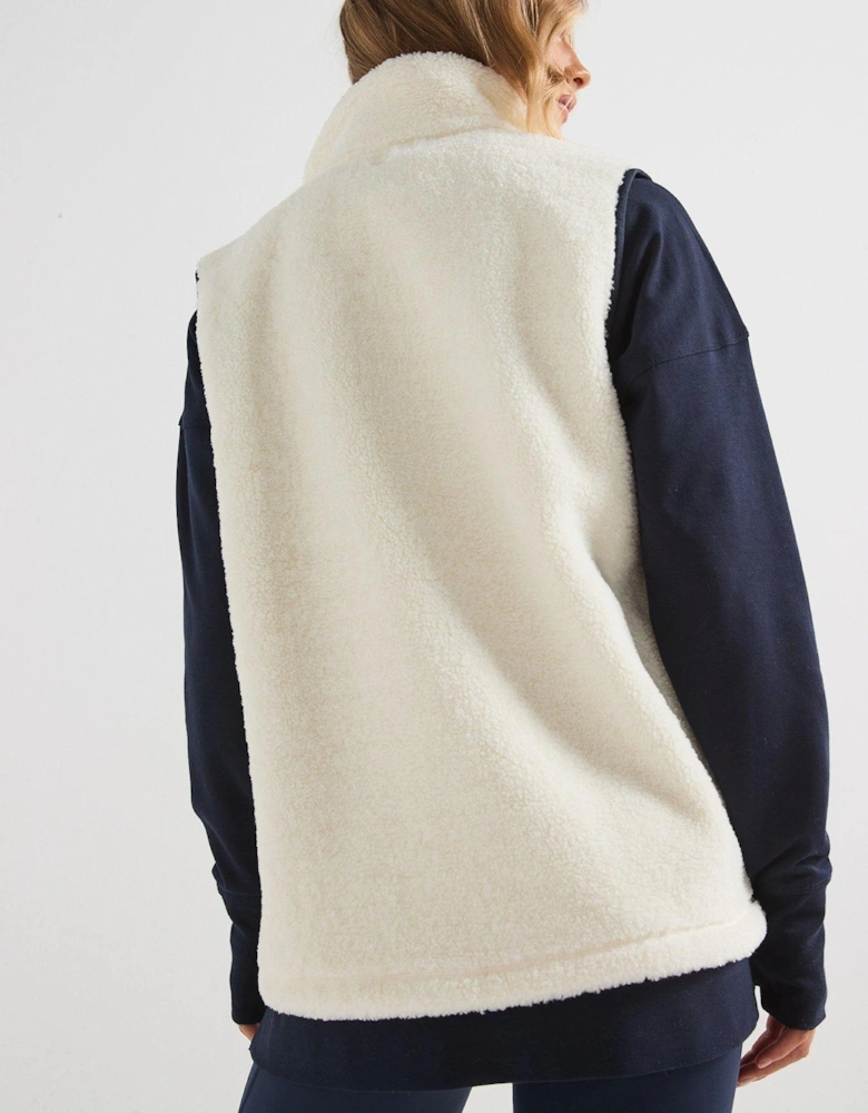 Womens Training Plush Gilet - White