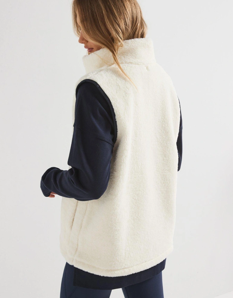 Womens Training Plush Gilet - White