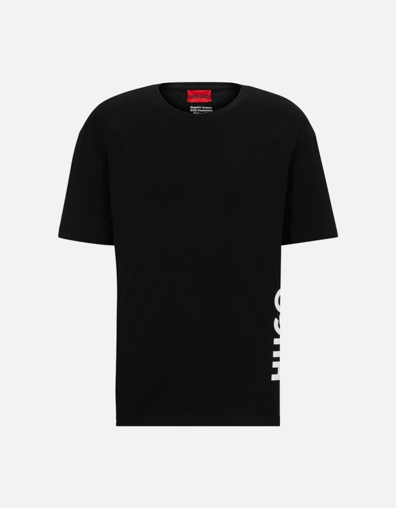 Side Logo Relaxed-Fit T-Shirt, Black