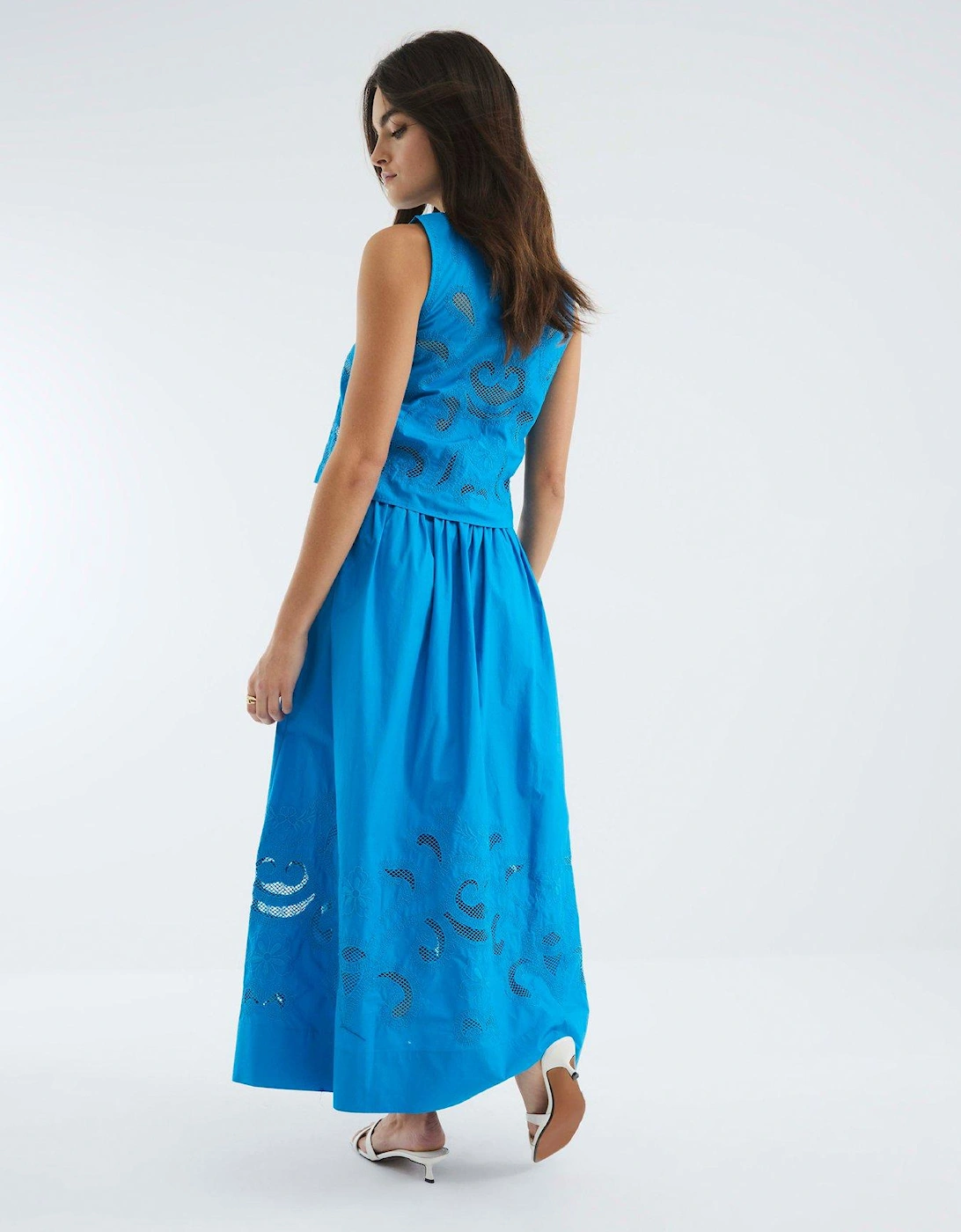 Cut Out Tank Top - Blue