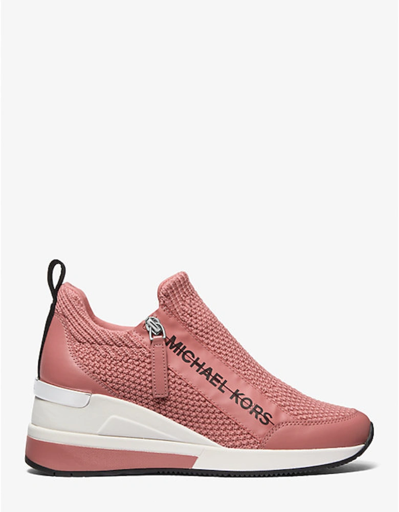 Willis Textured Stretch-Knit Trainer