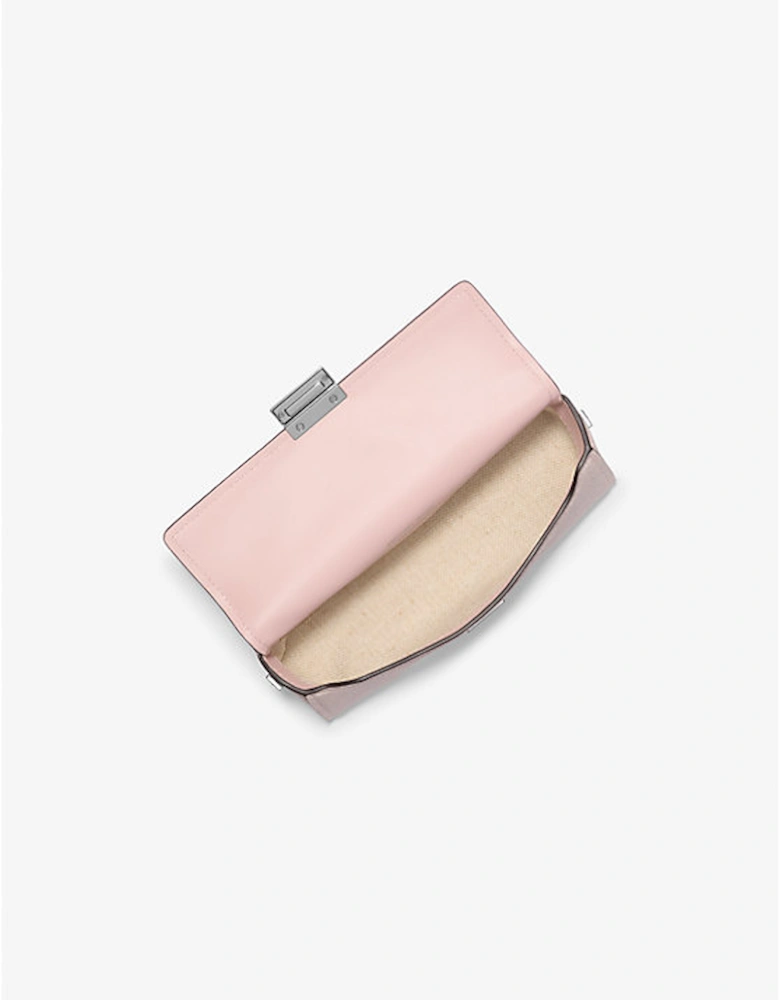 Lunar New Year Ludlow Small Denim-Printed Leather Convertible Pochette