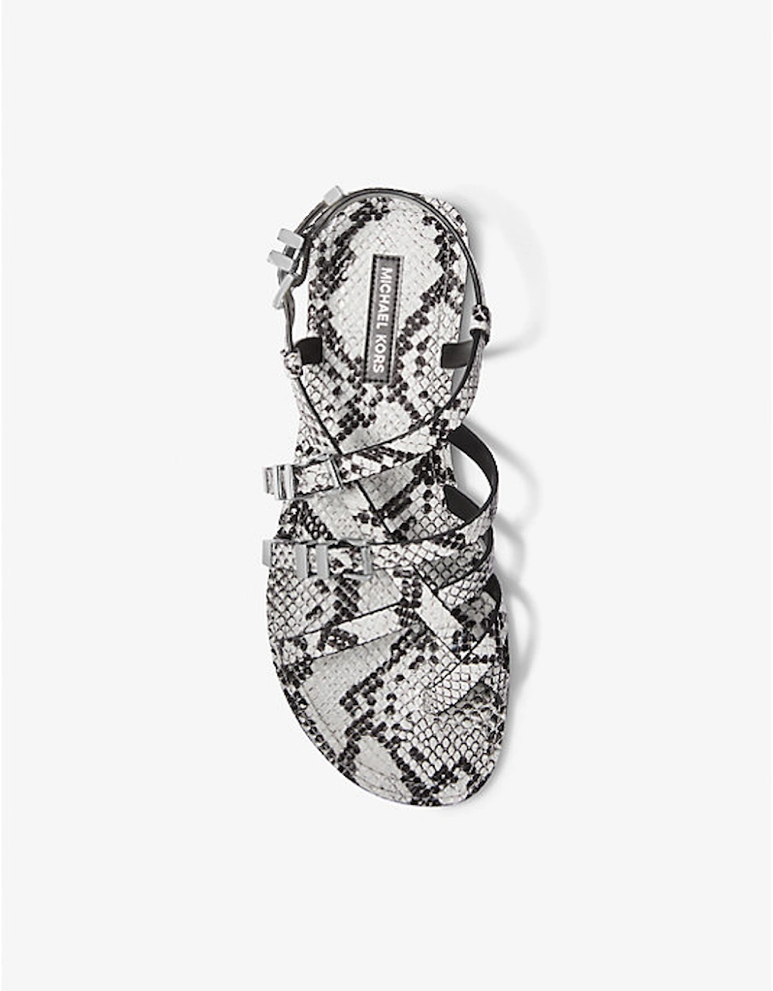 Darrington Snake Embossed Leather Sandal