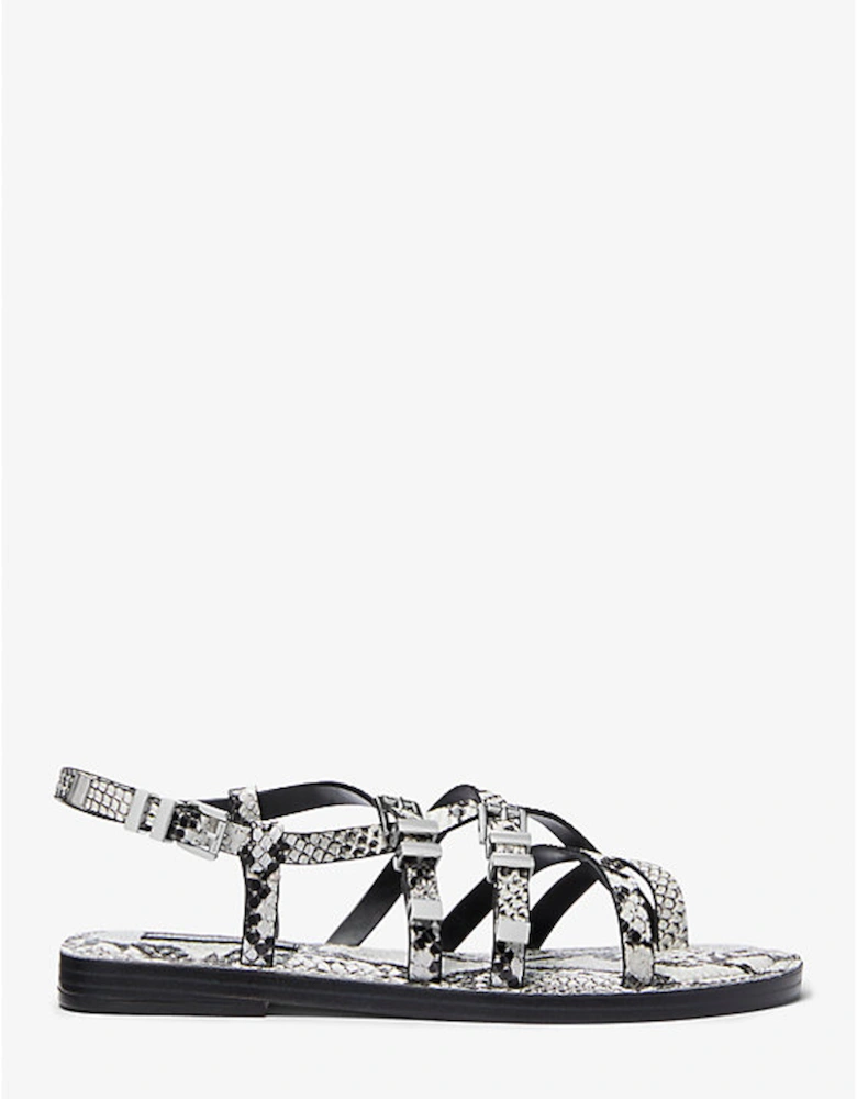 Darrington Snake Embossed Leather Sandal