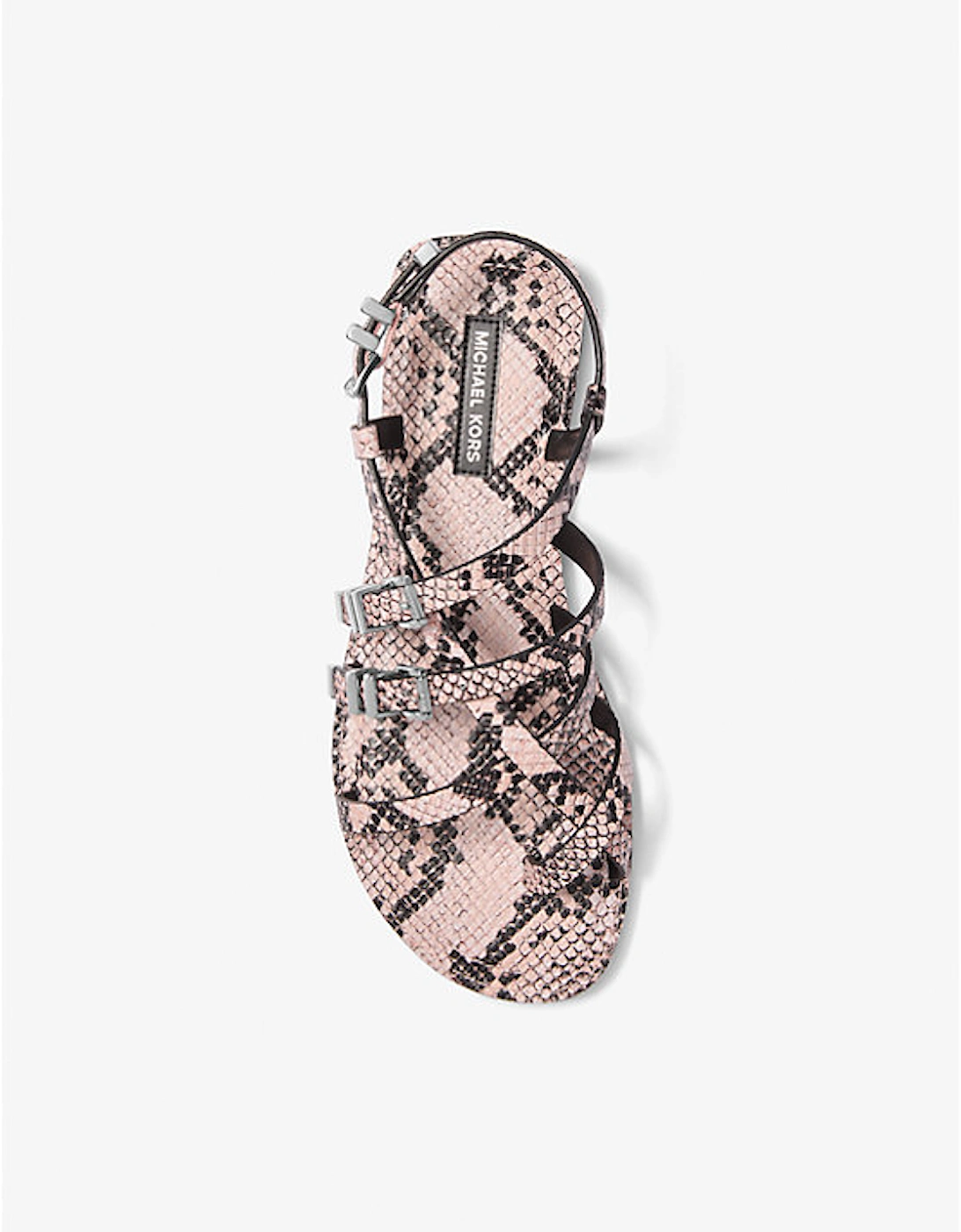 Darrington Snake Embossed Leather Sandal