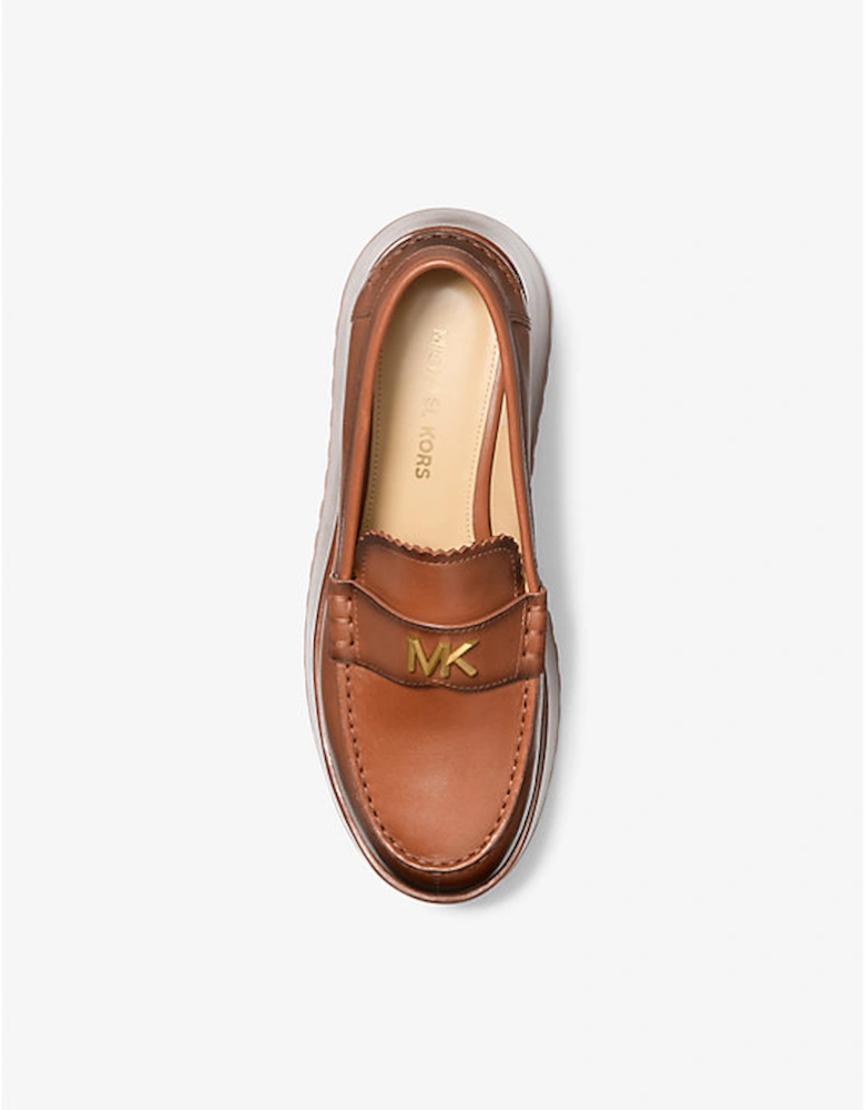 Indy Burnished Leather Platform Loafer