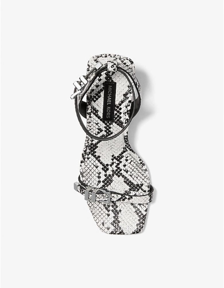 Darrington Snake Embossed Leather Sandal