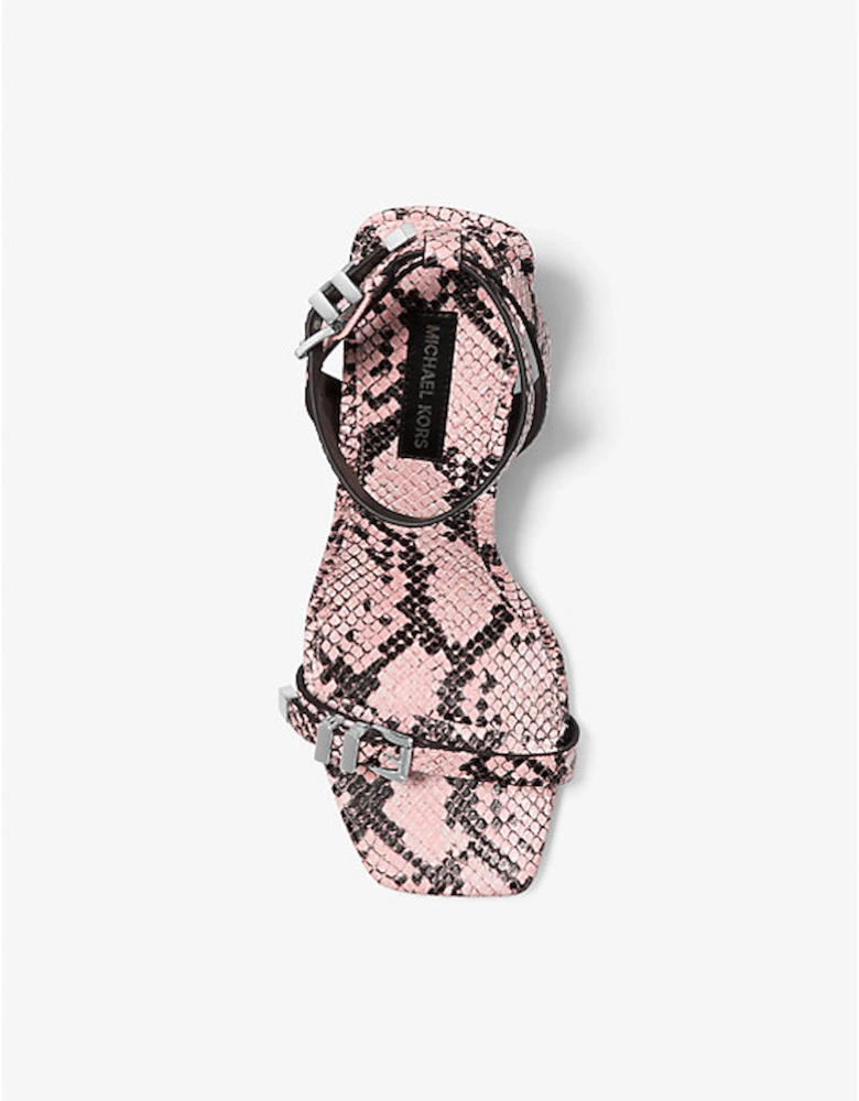 Darrington Snake Embossed Leather Sandal