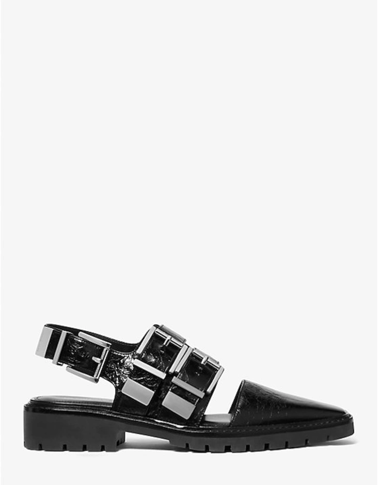 Darrington Crackled Patent Leather Slingback Loafer