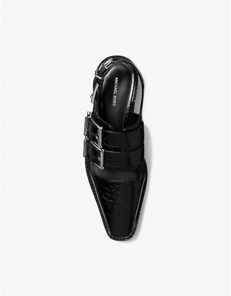 Darrington Crackled Patent Leather Slingback Loafer