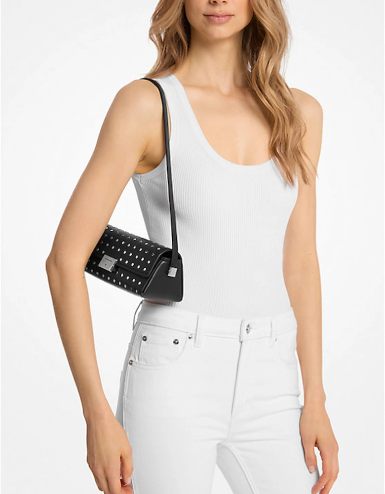 Ludlow Small Studded Leather Convertible Pochette