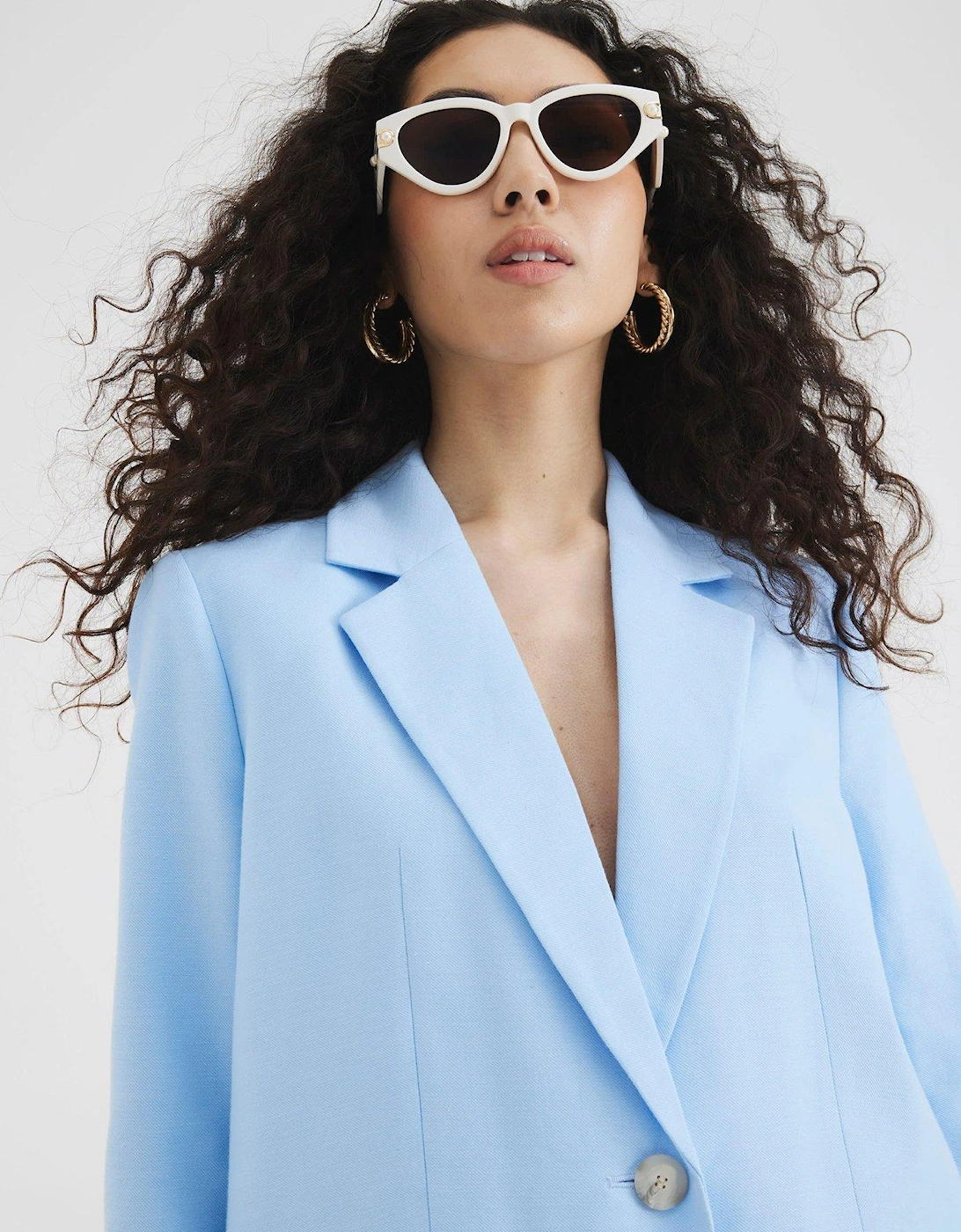 Oversized Blazer - Light Blue