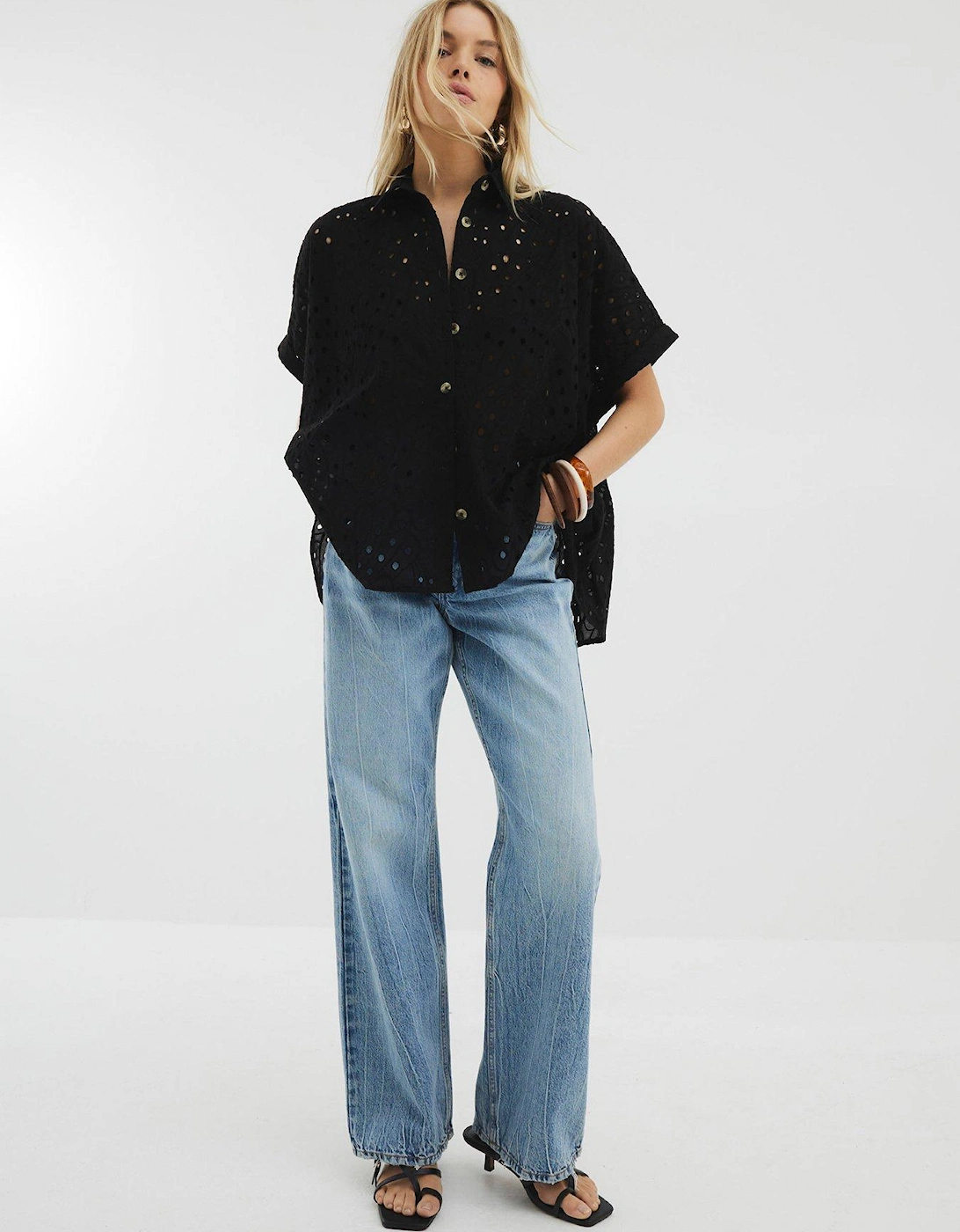 Broderie Shirt - Black