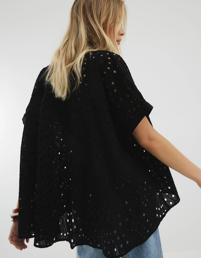 Broderie Shirt - Black