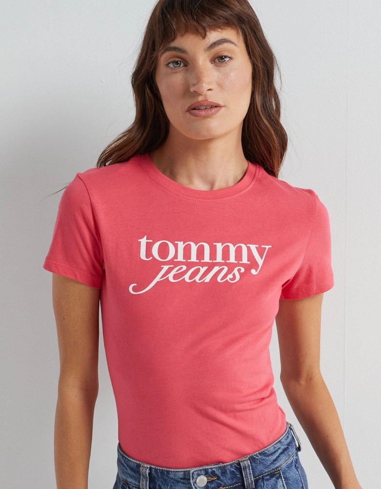 Script Logo T-Shirt - Pink