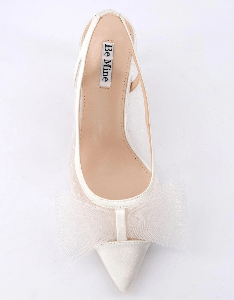 Be Mine Malini Heeled Shoes - Ivory Satin