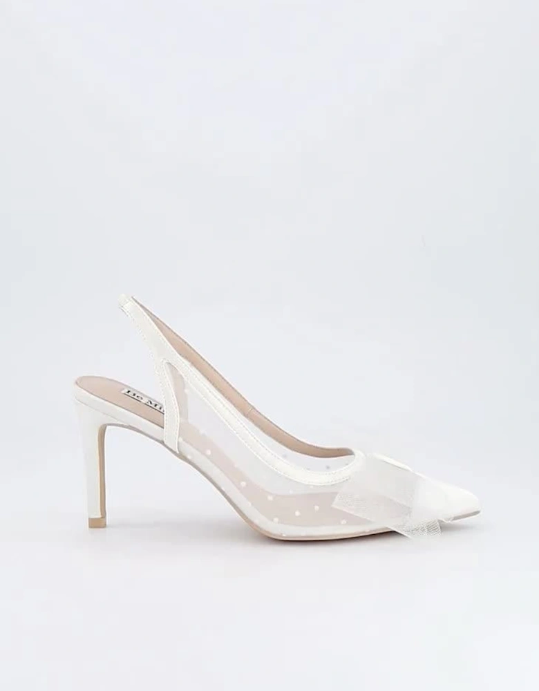 Be Mine Malini Heeled Shoes - Ivory Satin