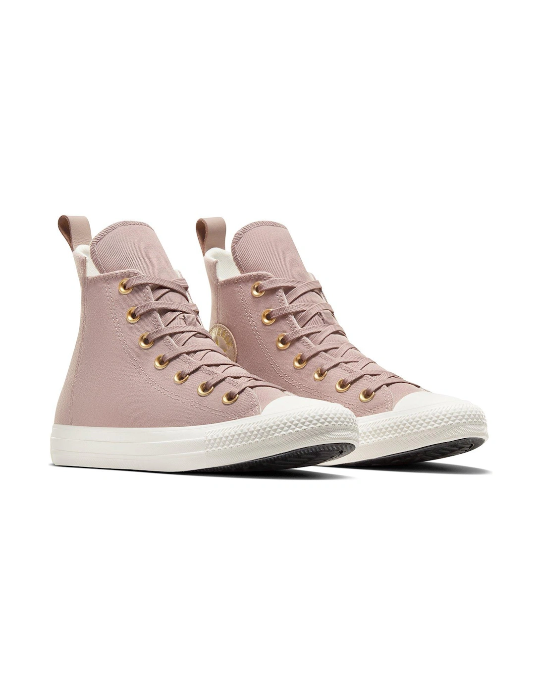 Womens Modern Tailored Polyester Canvas Hi Top Trainers - Grey