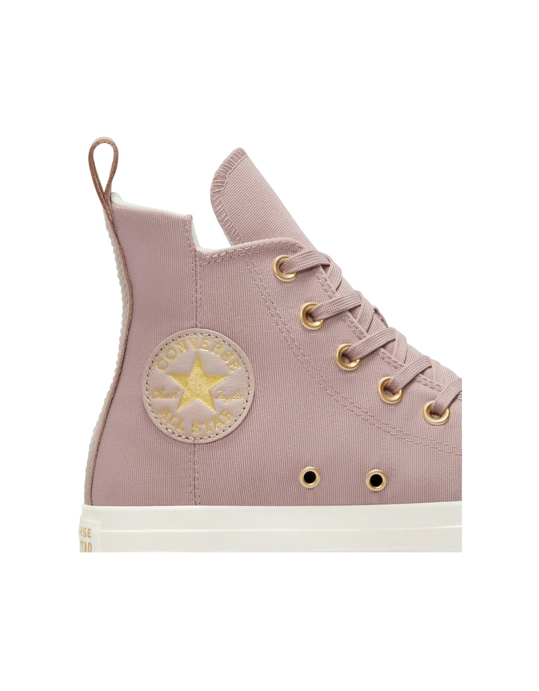 Womens Modern Tailored Polyester Canvas Hi Top Trainers - Grey