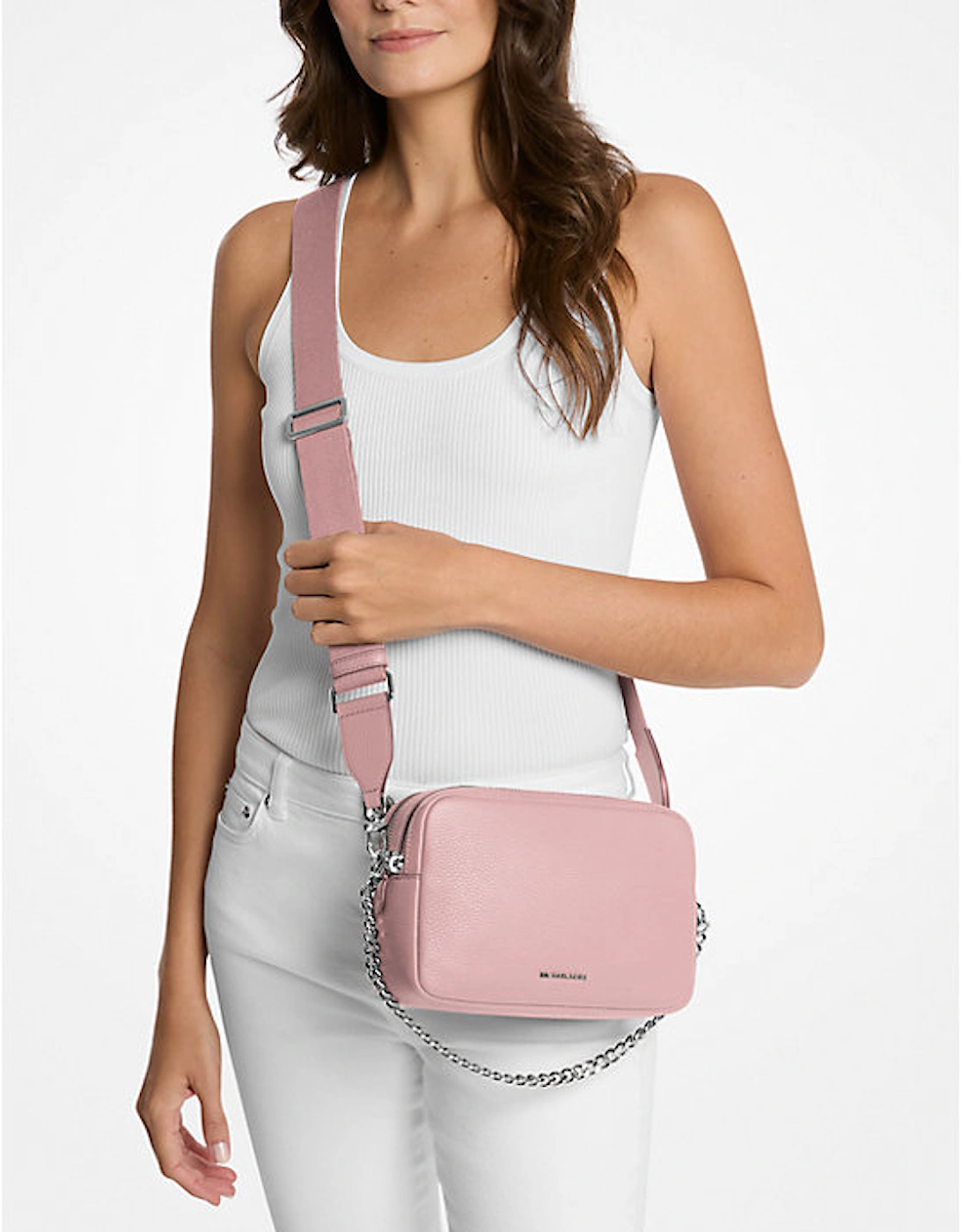 Bryant Medium Pebbled Leather Camera Crossbody Bag