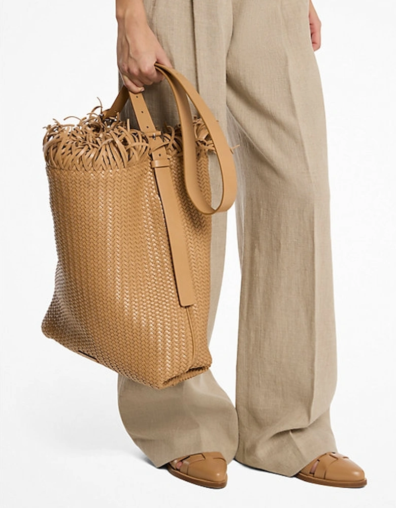 Kiera Hand-Woven Leather Hobo Bag