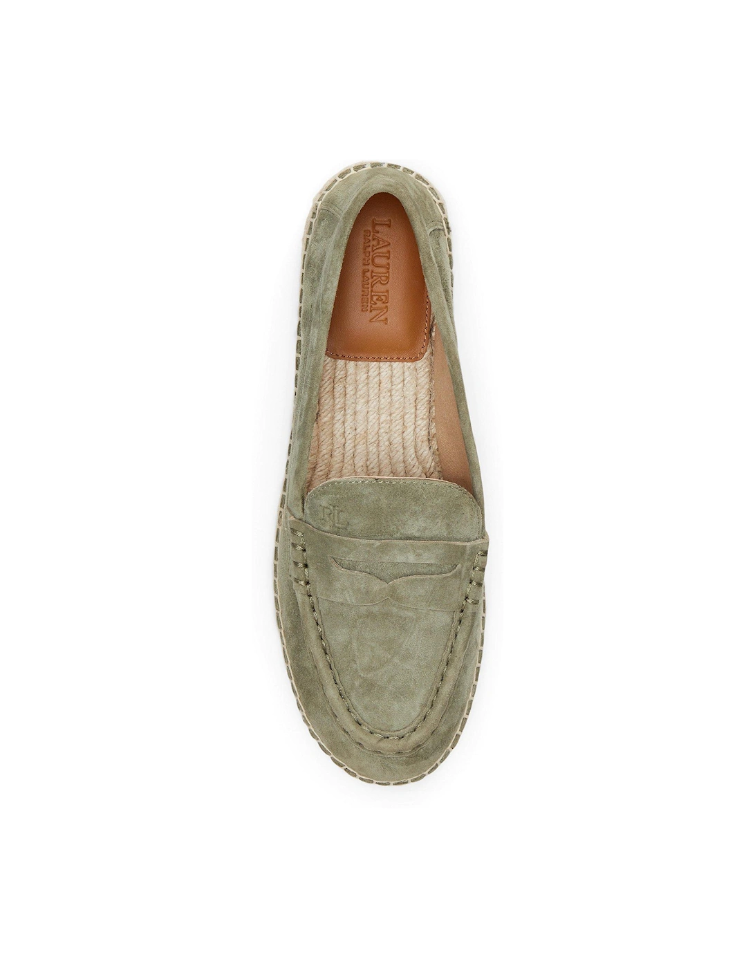 Luize Suede Espadrille Loafer - Sage Green