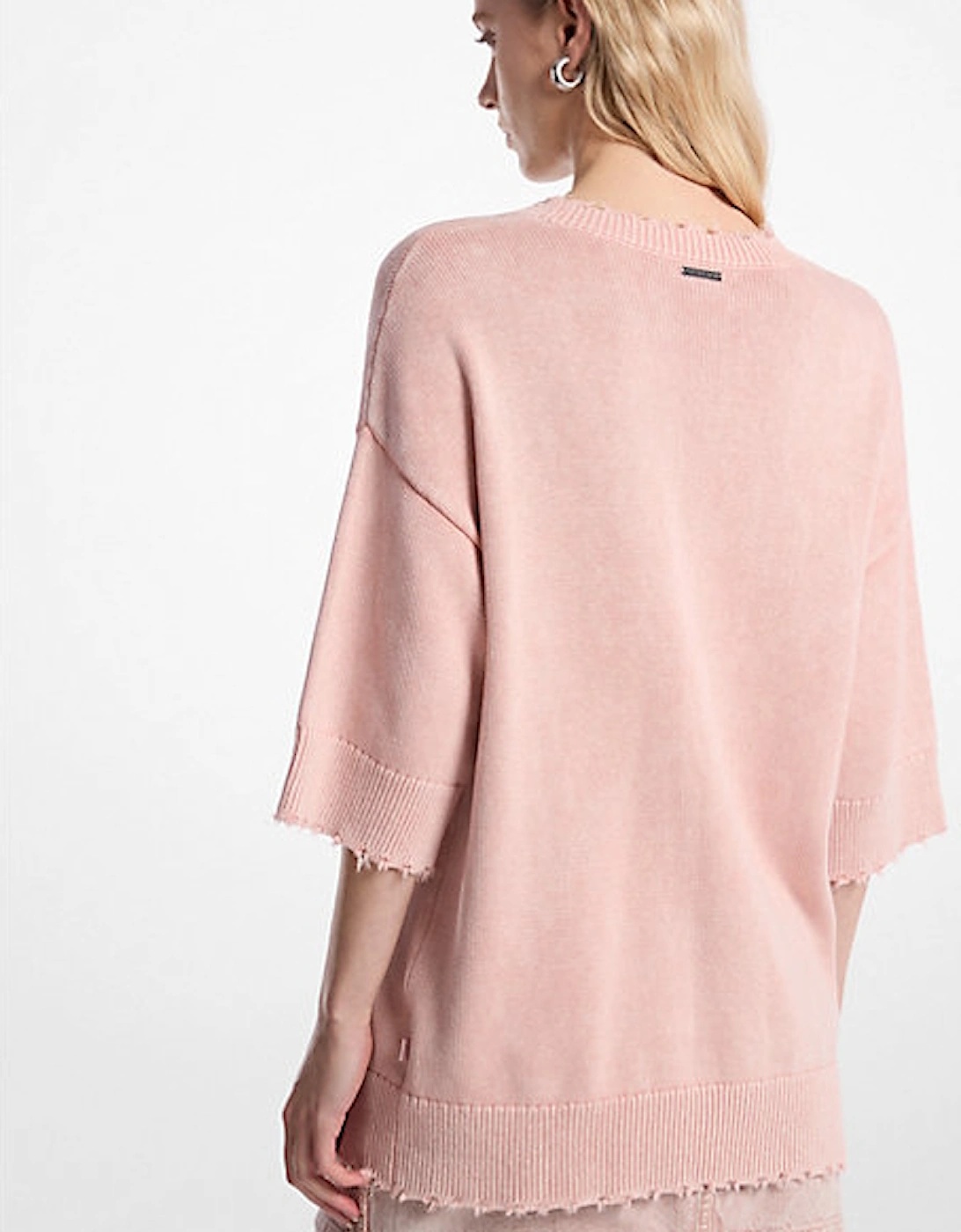 Distressed Garment-Dyed Cotton and Cashmere Blend Sweater