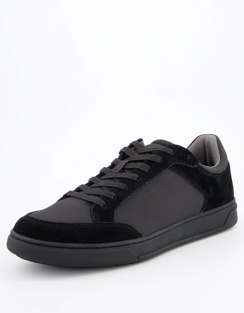 Low Top Lace Up Reprieve Mixed Media Trainers - Black