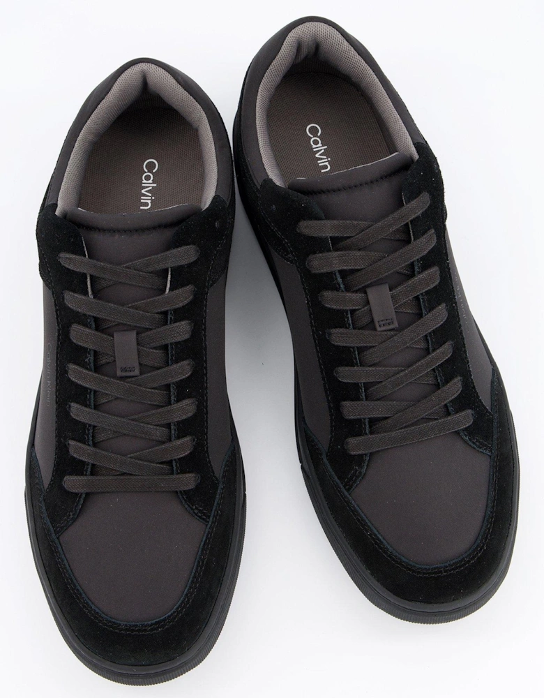 Low Top Lace Up Reprieve Mixed Media Trainers - Black