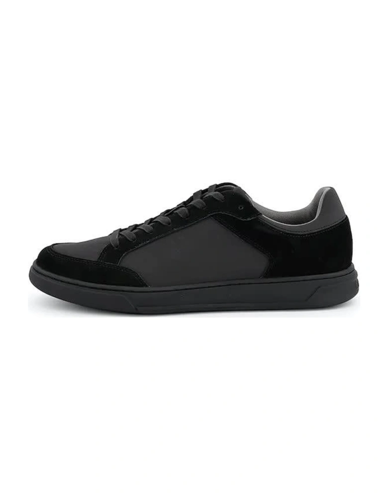 Low Top Lace Up Reprieve Mixed Media Trainers - Black