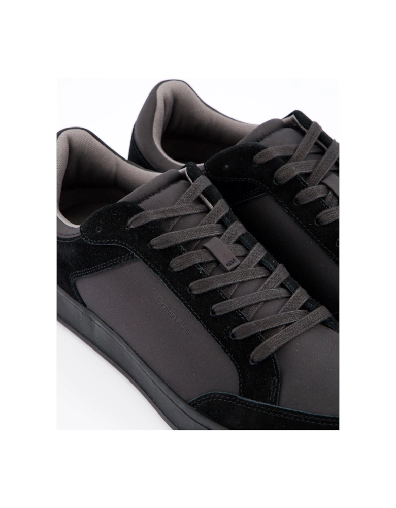 Low Top Lace Up Reprieve Mixed Media Trainers - Black