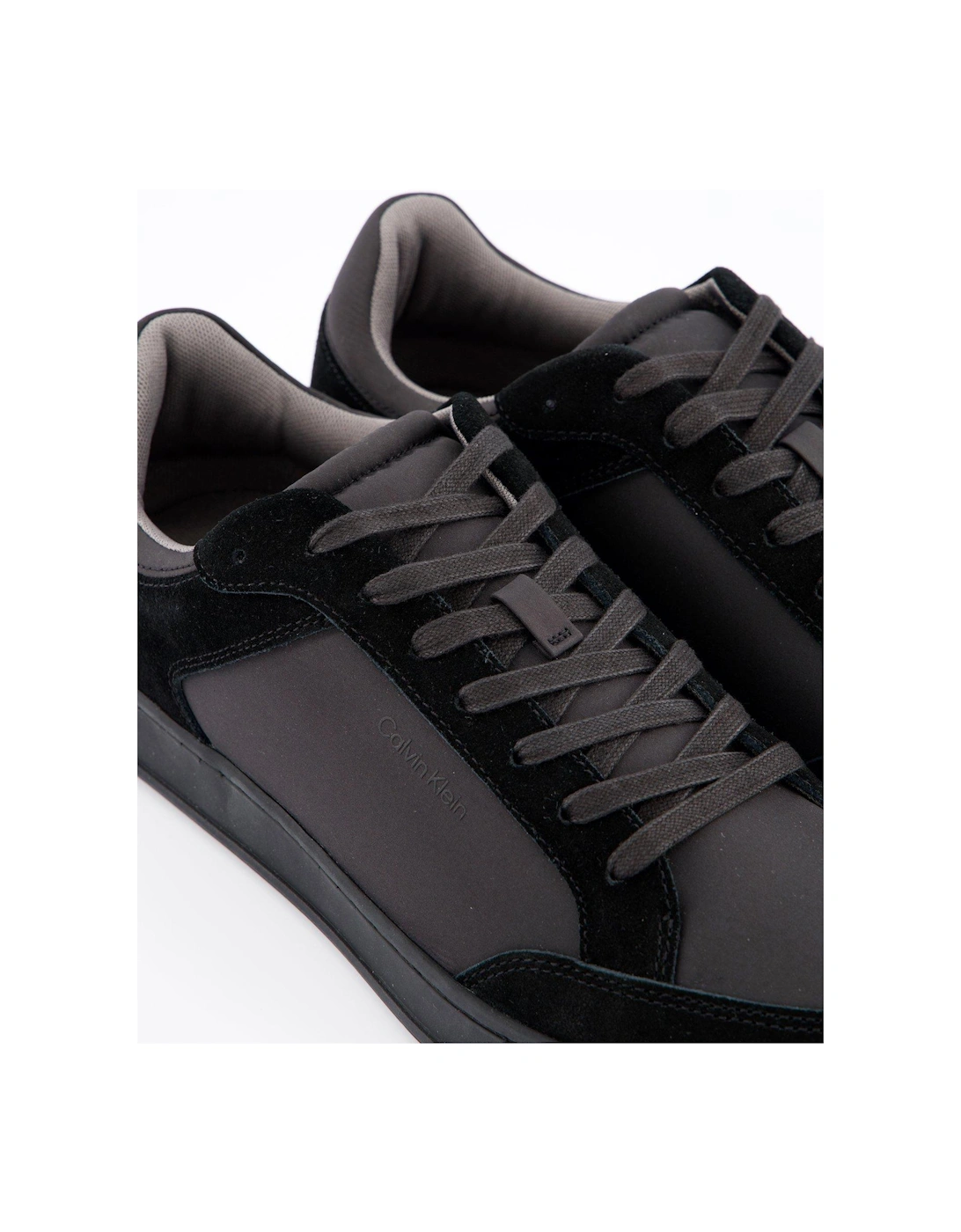 Low Top Lace Up Reprieve Mixed Media Trainers - Black